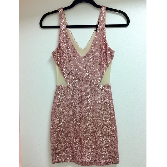 bebe Dresses Bebe Sequin Dress Pink Poshmark